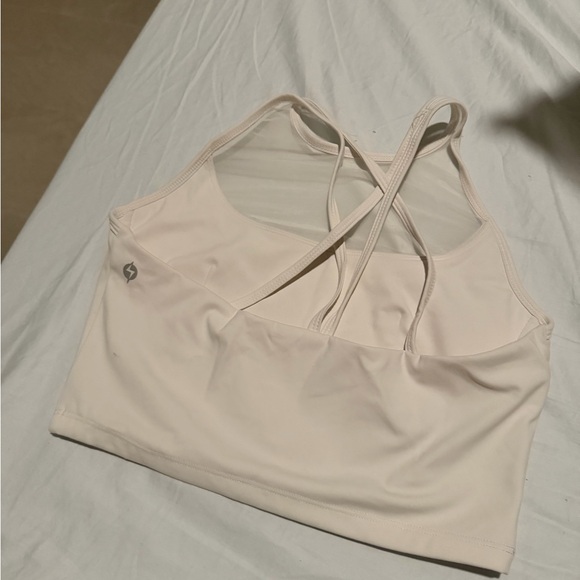 POPFLEX Active Celeste Mesh Crop Bralette - Picture 6 of 7